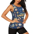 thumbnail image 1 of Picia Marine Nautical Pattern Women's Workout Tank Top,Breathable Activewear,Slim Fit Athletic Top,Versatile Workout Moisture-wicking top-Medium, 1 of 9