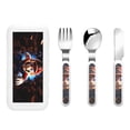 thumbnail image 1 of Picia Mario Pattern Toddler Utensils, Children's Knife, Fork And Spoon Set,Kids Silverware Set with Handle, 430 Stainless Steel, 1 of 8