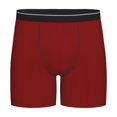 thumbnail image 1 of Picia Maroon Pattern Men's Athletic Long Leg Briefs , Performance Stretch Underwear，Moisture-Wicking, 1 of 7