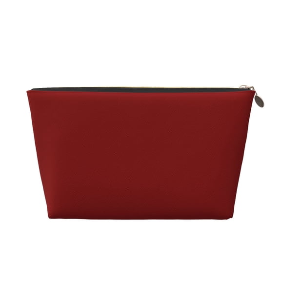 Picia Maroon Printed Leather Travel Toiletry Bag,Cosmetic Organizer, Makeup Travel Bag, Durable Travel Pouch, Compact Toiletry Bag, Travel Accessories