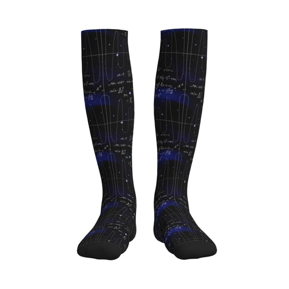Picia Mathematica Science Printed Sports Compression Socks - 15-20mmHg Graduated Compression, High-Performance Soft and Breathable Socks for Men and Women
