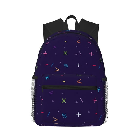 Picia Mathematical Symbols Large Capacity Backpack Classic Style Backpack Casual Backpack Water-Resistant School Work Travel Outdoor Backpack