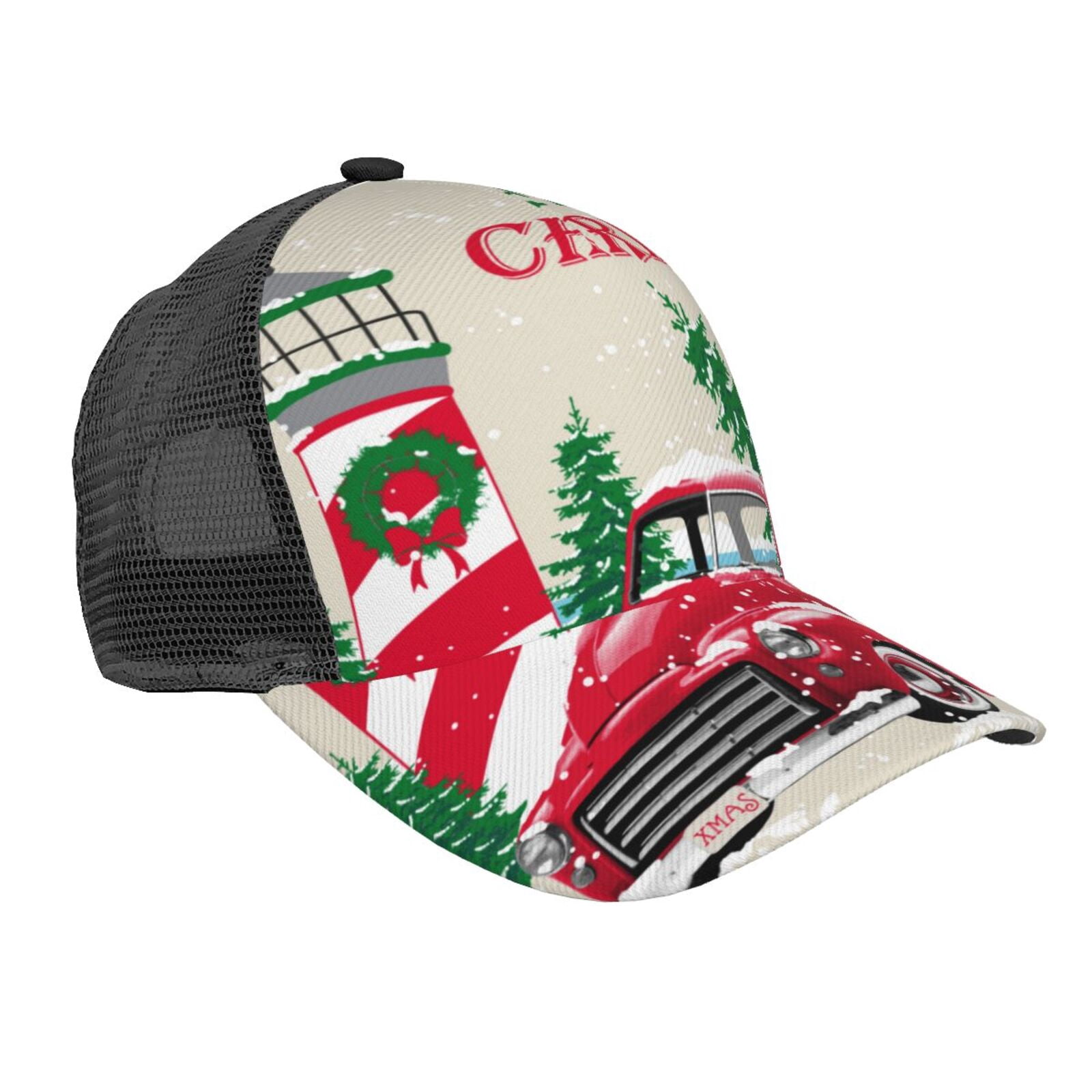 4933 Happy New Year Baseball Cap Christmas Trucker Hat For Men Women Christmas Trucker Cap main image 2
