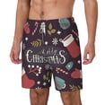 thumbnail image 1 of Picia Merry Christmas pattern Mens Swim Trunks with Compression Liner Stretch Beach Shorts Quick Dry with Zipper Pockets No-Chafing Board Shorts-X-Large, 1 of 9
