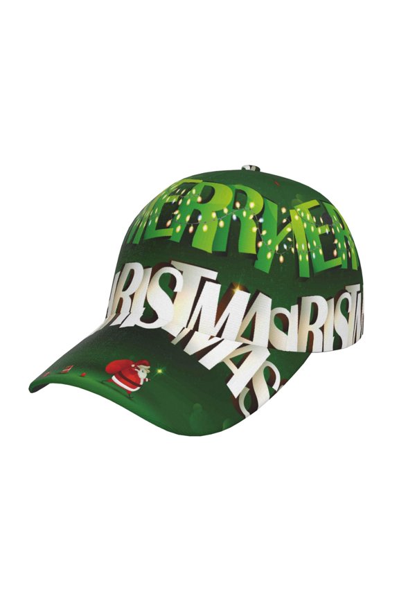 Merry Christmas pattern Trucker Low Profile Hat Men Women Baseball Cap Dad Hat Adjustable Unconstructed Plain Cap