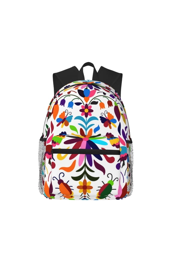 Mexican Bright Style Large Capacity Backpack Classic Style Backpack Casual Backpack Water-Resistant School Work Travel Outdoor Backpack