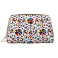 thumbnail image 1 of Picia Mexican Bright Style Print Leather Makeup Bag Make Up Bag Travel Toiletry Bag for Her Girlfriend Teacher Teen Girl Gifts, 1 of 8
