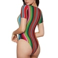 thumbnail image 1 of Picia Mexican Serape Blanket Stripes Womens One Piece Swimsuits Modest Tummy Control Bathing Suits Lace Up Slimming Swim Suit-Medium, 1 of 9