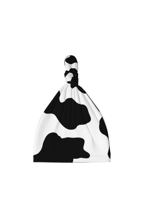 Milk Cow Printed Preemie Hats for Baby Girls Cotton Premature Knot Hats Newborn Hospital Cap Warm Knot Beanie Nicu for Preemie Girls and Boys