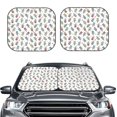 thumbnail image 1 of Picia Milk Tea 2 Piece Car Windshield Sun Shade Foldable | Foldable Sun Shield for Front Window Blocks UV Rays and Keeps Your Vehicle Cool-Medium, 1 of 7
