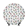 thumbnail image 1 of Picia Milk Tea2 Pattern Bone China Decorative Plate – Wall Decor with Stand and Adhesive, Elegant Ornament for Living Room, Office, or Entryway-8in, 1 of 6
