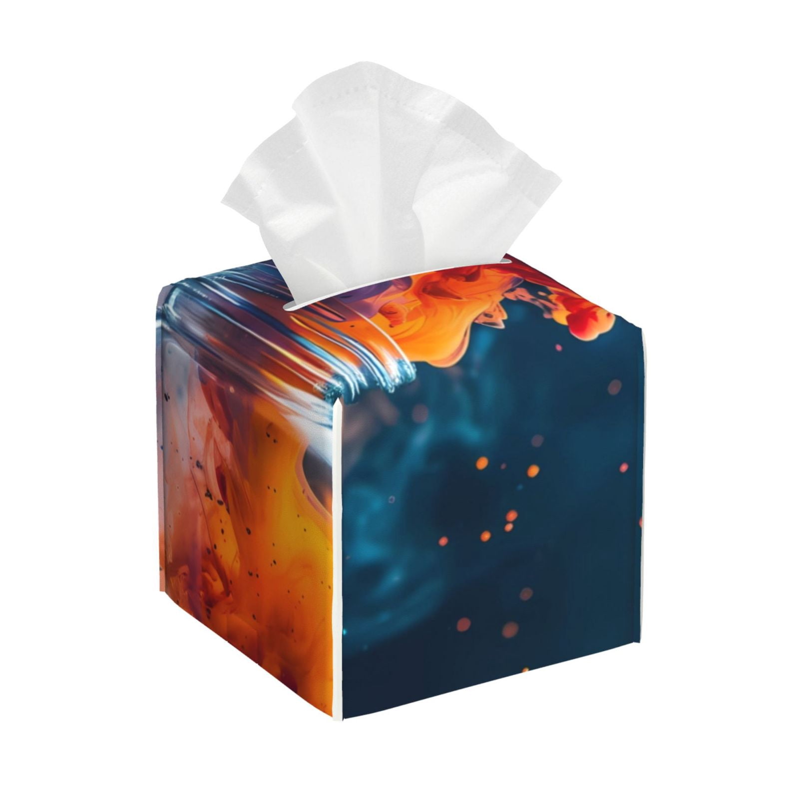 Picia Modern Art Red And Blue Colors Pattern Tissue Box Cover,PVC ...