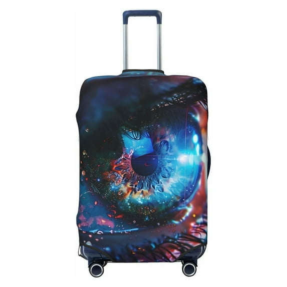 Picia Modern Colorful Eyes Luggage Protector Cover Thicken Suitcase Protector Cover Fit 18-32 Inch Luggage-Small