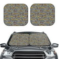 thumbnail image 1 of Picia Modern Excavator 2 Piece Car Windshield Sun Shade Foldable | Foldable Sun Shield for Front Window Blocks UV Rays and Keeps Your Vehicle Cool-Medium, 1 of 7