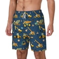 thumbnail image 1 of Picia Modern Excavator pattern Mens Swim Trunks with Compression Liner Stretch Beach Shorts Quick Dry with Zipper Pockets No-Chafing Board Shorts-X-Large, 1 of 9