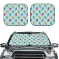 Picia Modern Ice Cream 2 Piece Car Windshield Sun Shade Foldable