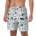 thumbnail image 1 of Picia Modern Industry pattern Mens Swim Trunks with Compression Liner Stretch Beach Shorts Quick Dry with Zipper Pockets No-Chafing Board Shorts-Medium, 1 of 9