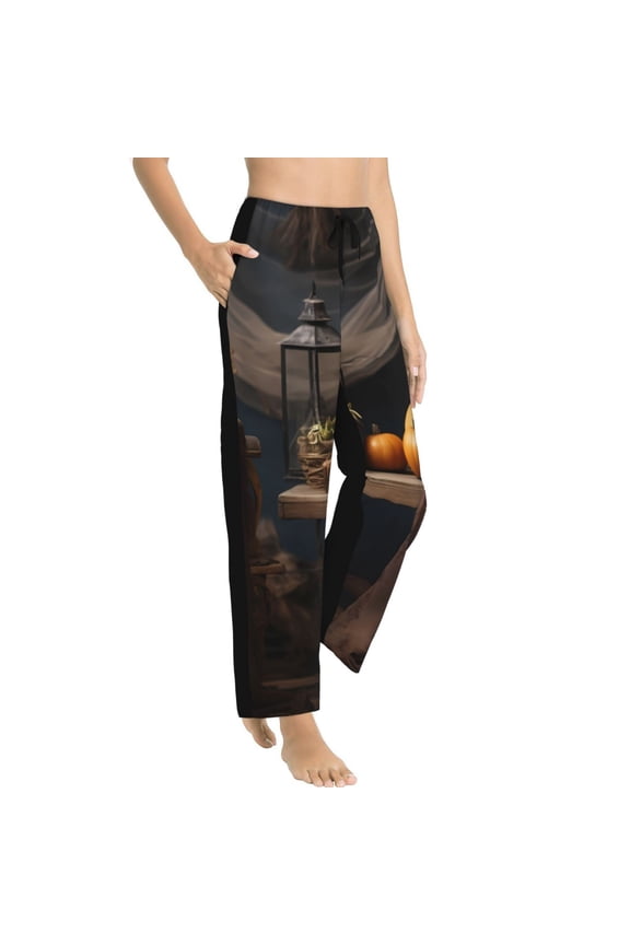 Modern Skull Sisters Womens Soft Woven Cotton Elastic Waistband Sleep Pajama Pant Lounge Sleep Pant With Pockets And Drawstring-Small