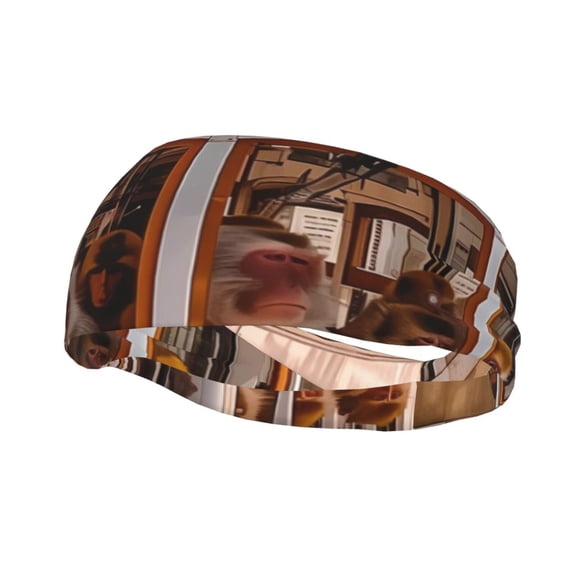 Picia Modern Urban Monkey Print Mens Running Headband,Mens Sweatband Sports Headband for Running,Cycling,Basketball,Yoga,Fitness Workout