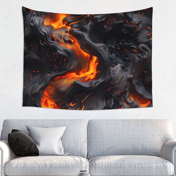 Picia Molten Lava Abstract Flow Pattern Tapestry-Tapestries for Bedroom Living Room Dorm(29x37")