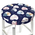 thumbnail image 1 of Picia Mom And Baby Owls pattern Round Stool Covers Comfy Seat Covers Stretch Removable WashableChair Slipcover Round Bar Chair Cushion Cover-14 inch, 1 of 7