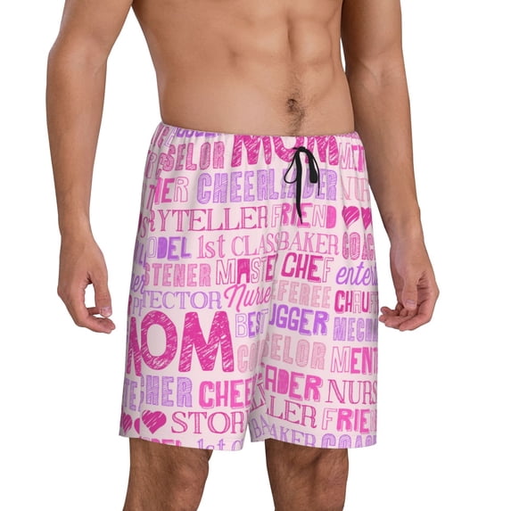 Picia Mom ever Pajama Shorts for Men, Men's Pajama Bottoms, Sleepwear,Short Pajama Pants-XX-Large