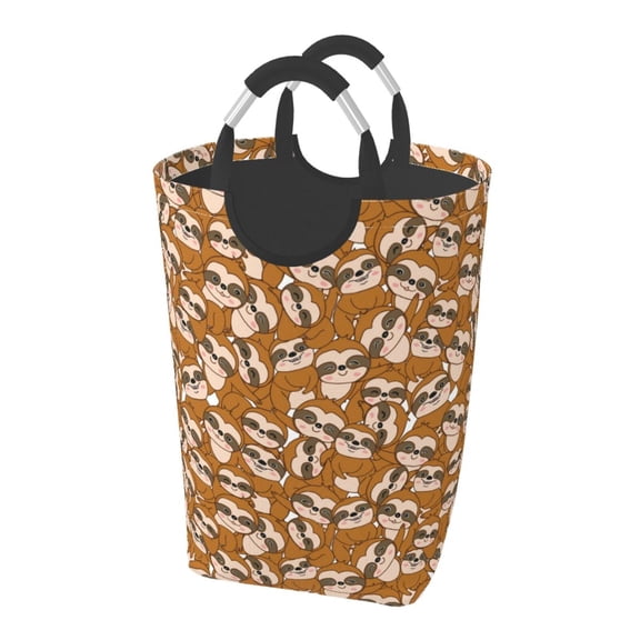 Picia Monkey Sloth Laundry Basket With Handles Laundry Hamper Toys Storage Organizer Foldable Bucket Washing Bin Dirty Clothes Bag For Home Bathroom Bedroom Dorm