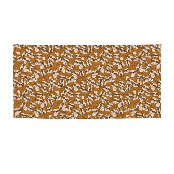 Picia Monkey Sloth Pattern Party Banner, Festive Decoration, Holiday Banner, Celebration Decor, Event Banner, Reusable Party Banner-Medium