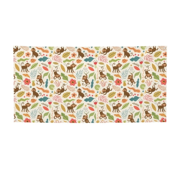 Picia Monkeys in the Jungle Pattern Party Banner, Festive Decoration, Holiday Banner, Celebration Decor, Event Banner, Reusable Party Banner-Small