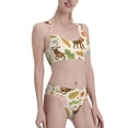 thumbnail image 1 of Picia Monkeys in the Jungle Women's High Waisted Bikini Scoop Neck Swimsuit Two Pieces Bathing Suit-Small, 1 of 8