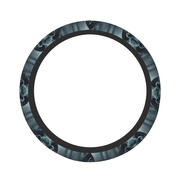 Picia Moody Ram Portrait Car Steering Wheel Cover, Non-Slip, Breathable, Universal 15 inch