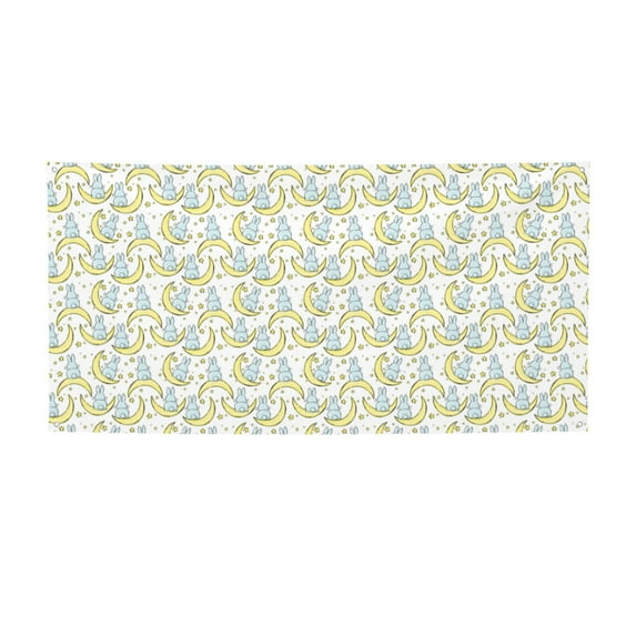 Picia Moon And Rabbit Pattern Party Banner, Festive Decoration, Holiday Banner, Celebration Decor, Event Banner, Reusable Party Banner-Medium