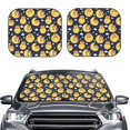 thumbnail image 1 of Picia Moon Bear 2 Piece Car Windshield Sun Shade Foldable | Foldable Sun Shield for Front Window Blocks UV Rays and Keeps Your Vehicle Cool-Large, 1 of 7