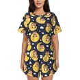thumbnail image 1 of Picia Moon Bear Pajamas Sets for Women Soft Short-Sleeved Pjs with Lounge Shorts Two Piece Sleepwear-XX-Large, 1 of 9