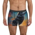thumbnail image 1 of Picia Moonlit Night Sky Wolf Pattern Men’s Boxer Briefs – Soft & Breathable Underwear, Stretchy & Comfortable Fit, Supportive Pouch Design, Moisture-Wicking-Small, 1 of 5