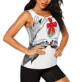 thumbnail image 1 of Picia Moose Kissing Under Mistletoe Pattern Women's Workout Tank Top,Breathable Activewear,Slim Fit Athletic Top,Versatile Workout Moisture-wicking top-Small, 1 of 9