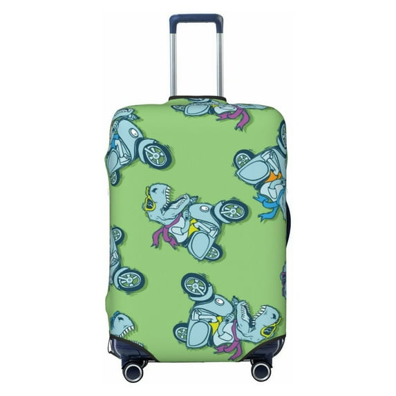 Picia Motorcycle Riding Dinosaur Luggage Protector Cover Thicken Suitcase Protector Cover Fit 18-32 Inch Luggage-Small