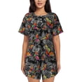 thumbnail image 1 of Picia Multicolored Butterflies C Pajamas Sets for Women Soft Short-Sleeved Pjs with Lounge Shorts Two Piece Sleepwear-Medium, 1 of 9