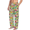 thumbnail image 1 of Picia Multicolored Tropical Mens Soft Woven Cotton Elastic Waistband Sleep Pajama Pant Lounge Sleep Pant With Pockets And Drawstring-Large, 1 of 9