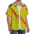 thumbnail image 1 of Picia Multiplication Table2 Men's Linen Shirts Short Sleeve Cuban Beach Shirts Casual Shirts Button Down Shirt for Men Beach Summer Wedding Shirt-3X-Large, 1 of 7
