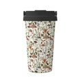 thumbnail image 1 of Picia Mushroom Garnish Pattern 500ml Carry Insulated Coffee Mug, Stainless Steel Travel Mug with Hidden Handle, Leak-Proof for Car, Office, Home, and Outdoor Use, 1 of 8