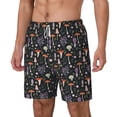 thumbnail image 1 of Picia Mushroom pattern Mens Swim Trunks with Compression Liner Stretch Beach Shorts Quick Dry with Zipper Pockets No-Chafing Board Shorts-Medium, 1 of 9