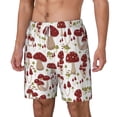 thumbnail image 1 of Picia Mushroom pattern Mens Swim Trunks with Compression Liner Stretch Beach Shorts Quick Dry with Zipper Pockets No-Chafing Board Shorts-Small, 1 of 9