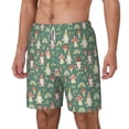 thumbnail image 1 of Picia Mushrooms Gnome pattern Mens Swim Trunks with Compression Liner Stretch Beach Shorts Quick Dry with Zipper Pockets No-Chafing Board Shorts-Large, 1 of 9