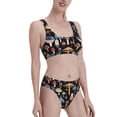 thumbnail image 1 of Picia Mushrooms and Autumn Leaves Women's High Waisted Bikini Scoop Neck Swimsuit Two Pieces Bathing Suit-XX-Large, 1 of 8