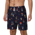 thumbnail image 1 of Picia Mushrooms3 pattern Mens Swim Trunks with Compression Liner Stretch Beach Shorts Quick Dry with Zipper Pockets No-Chafing Board Shorts-X-Large, 1 of 9