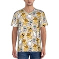 thumbnail image 1 of Picia Music Dancing Cat Pattern Mens Polo Shirts Quick Dry Short Sleeve Golf T Shirt Performance Moisture Wicking Casual Workout Baseball T-shirt-, 1 of 7