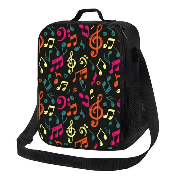 Picia Music Notes Lunch box Lunch bag for men women Large capacity Lunchbox Reusable Lunch bags Insulated Lunch bag Lunch box cooler