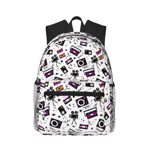 Picia Music Player Large Capacity Backpack Classic Style Backpack Casual Backpack Water-Resistant School Work Travel Outdoor Backpack