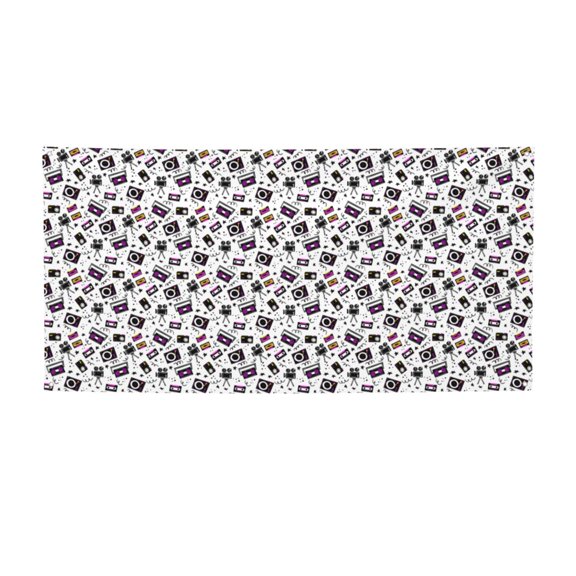 Picia Music Player Pattern Party Banner, Festive Decoration, Holiday Banner, Celebration Decor, Event Banner, Reusable Party Banner-Medium